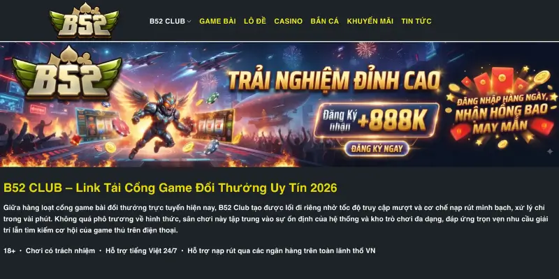 B52 CLUB - Link Tải B52CLUB Mobile Chơi Game Bài Bom Tấn Mới Nhất