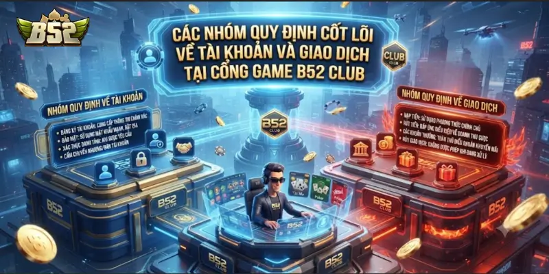 Các nhóm quy định cốt lõi về tài khoản và giao dịch tại cổng game B52 CLUB