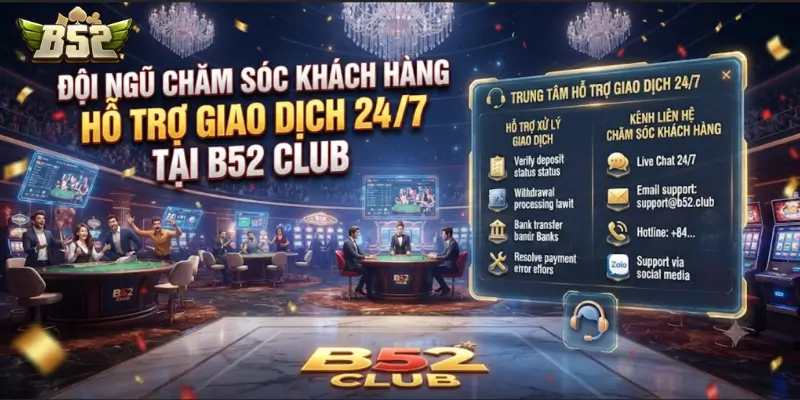 Đội ngũ chăm sóc khách hàng hỗ trợ giao dịch 24/7 tại B52 CLUB