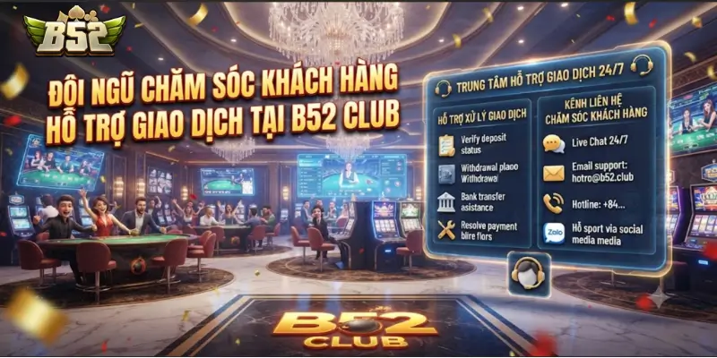 Đội ngũ chăm sóc khách hàng túc trực hỗ trợ giao dịch tại B52 CLUB