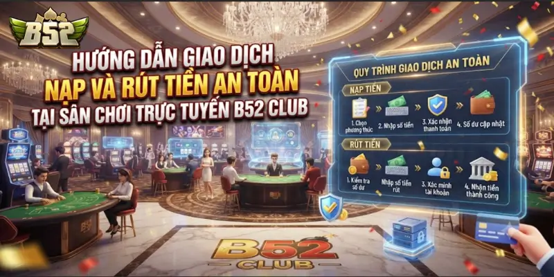 Hướng dẫn giao dịch nạp và rút tiền an toàn tại sân chơi trực tuyến B52 CLUB